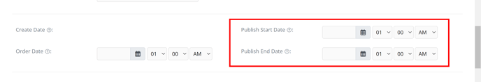 LE publish start end