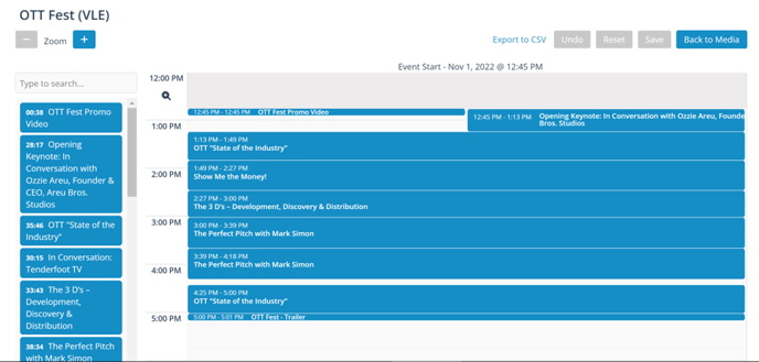 VLE schedule